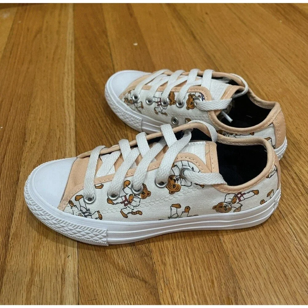 Converse All Star Boys Low Top Sneakers Size 12 Toddler Printed Karate Tiger EUC